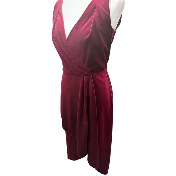 Kobi Halperin Red Wine sleeveless v-neck velvet dress Size 0 - Picture 8 of 13